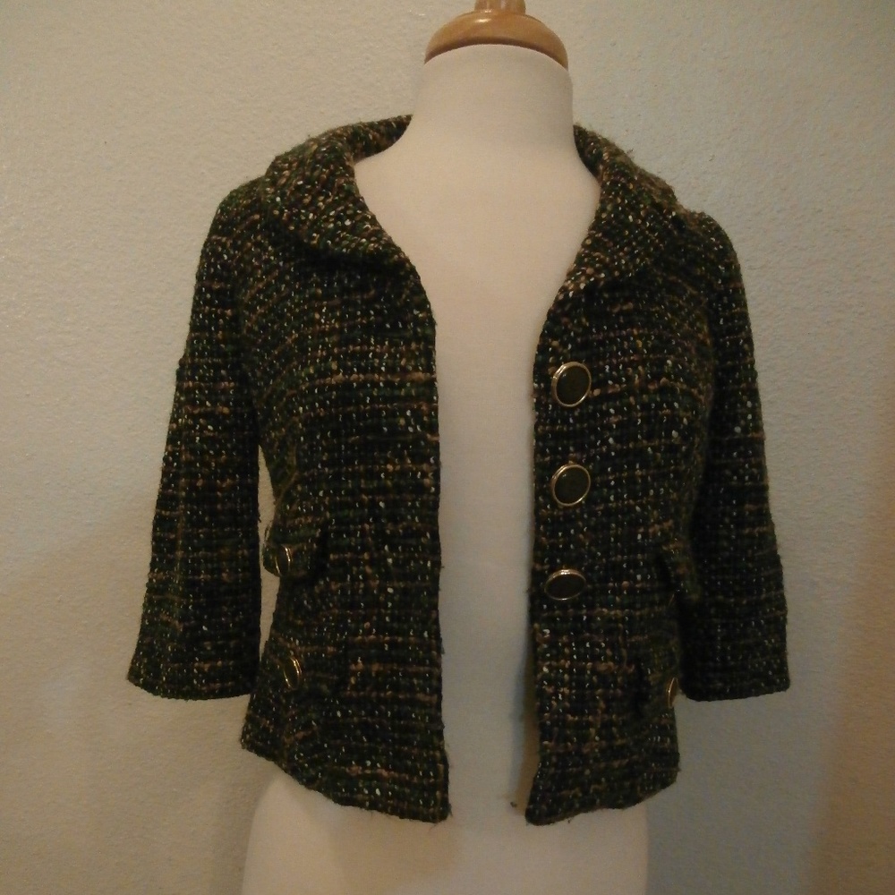 ANN TAYLOR LOFT PETITES TWEED WOMEN'S TOP